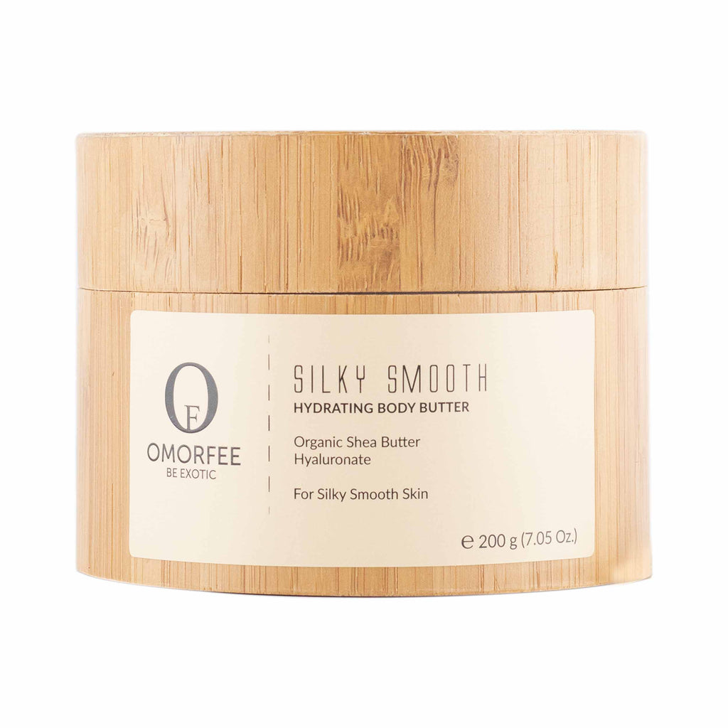 omorfee silky smooth hydrating body butter front 200 grams organic body butter shea butter moisturizer for dry skin paraben free skincare